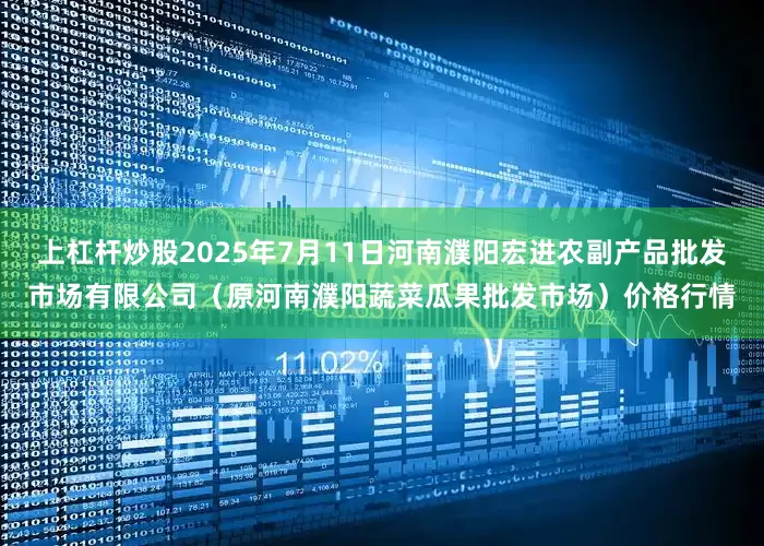 上杠杆炒股2025年7月11日河南濮阳宏进农副产品批发市场有限公司(原河南濮阳蔬菜瓜果批发市场)价格行情